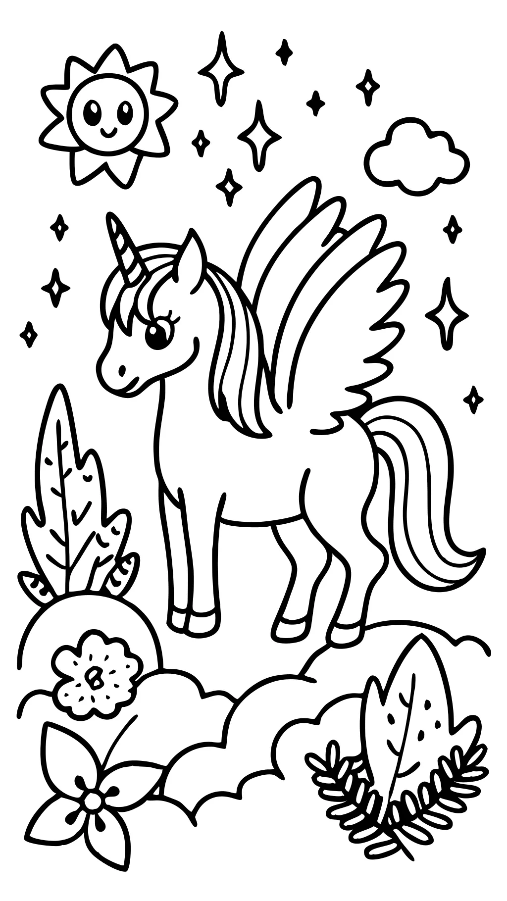 Páginas para colorear Alicorn